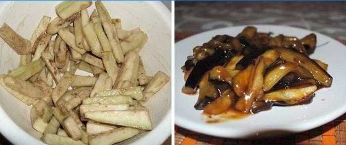 Aubergine chinoise avec sauce épicée