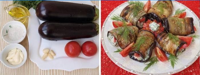 Langue de belle-mère apéritif de jeunes aubergines