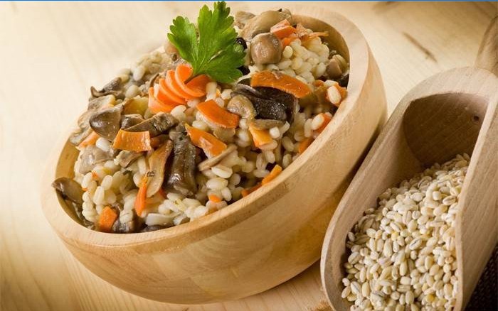 Céréales et plat fini