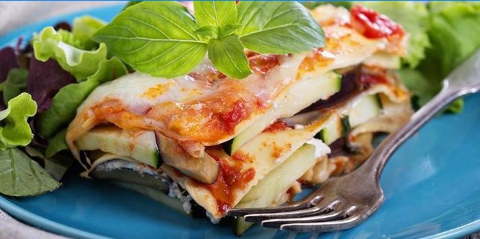 Lasagne aux légumes diététiques