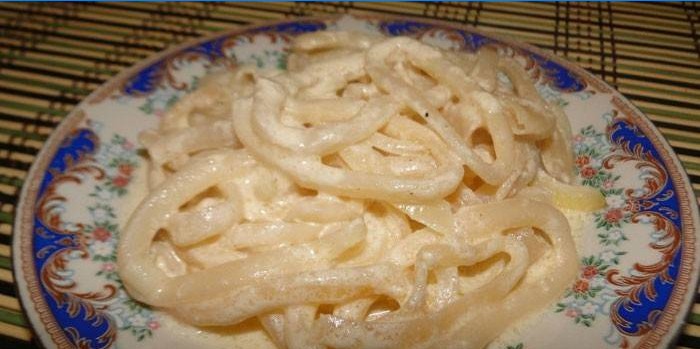 Calmars à la crème sure