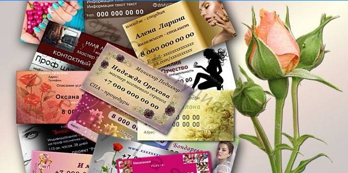 Cartes de visite beauté