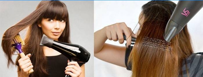 Lissez vos cheveux avec un peigne rond