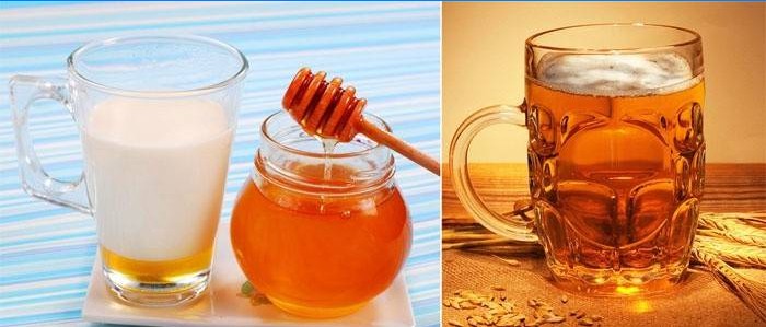 Rincez vos cheveux en les rinçant avec de la bière, du lait et du miel.