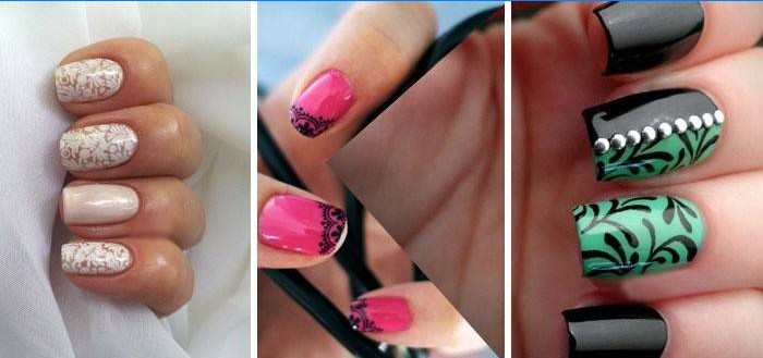 Estampage sur des ongles soignés