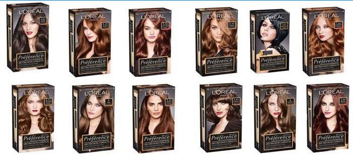 Palette de tons sombres Préférence Loreal