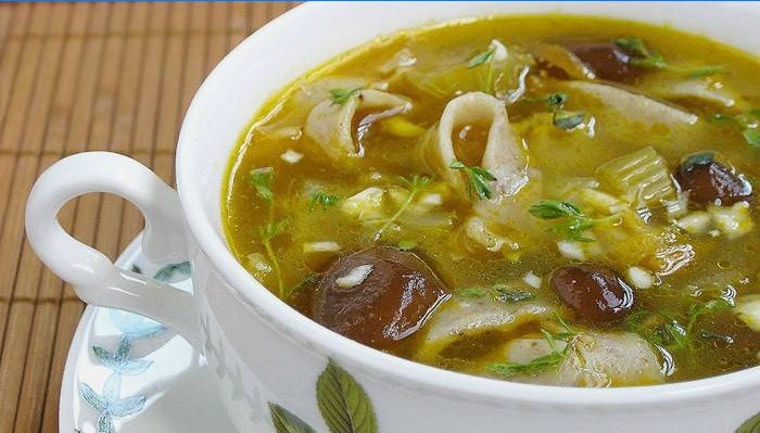 Plat aux champignons