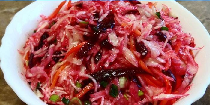 Choucroute aux betteraves et carottes