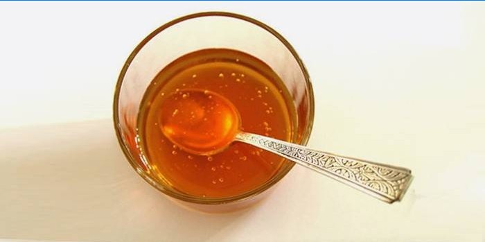 Miel dans un verre