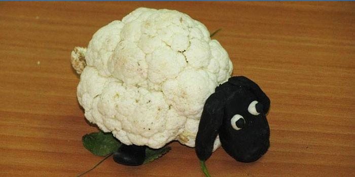 Artisanat pour enfants - Mouton au chou-fleur
