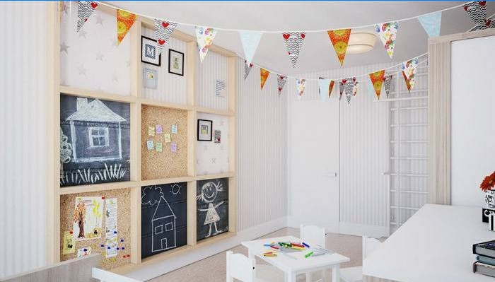 Stand d'information dans la chambre des enfants