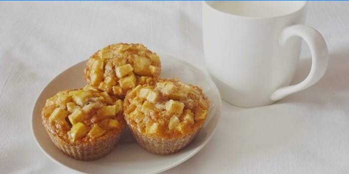 Muffins aux pommes et à la cannelle