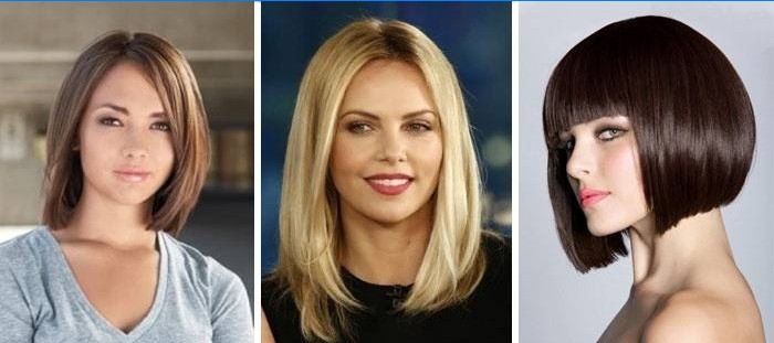Kare de différentes longueurs pour un visage ovale
