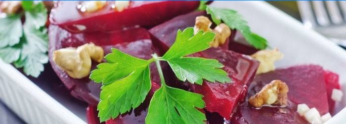 Salade de betteraves aux herbes