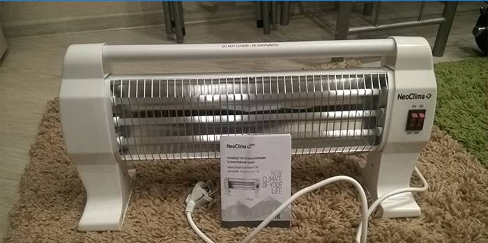 Chauffage au sol infrarouge portable NEOCLIMA NQH-1.2I 1,2 kW