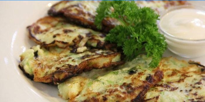 Beignets de courgettes et fromage cottage