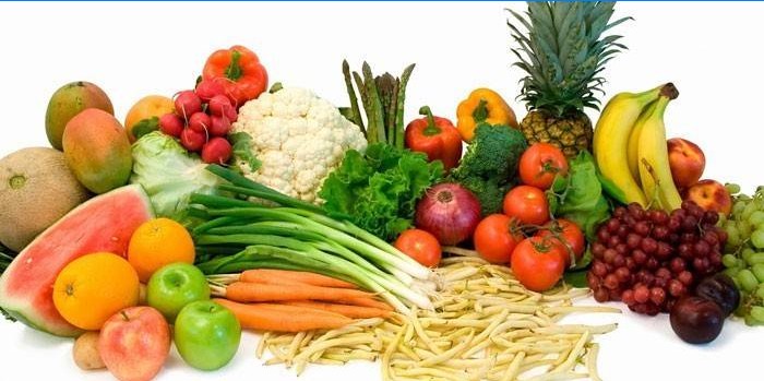 Légumes, légumes verts, légumineuses et fruits