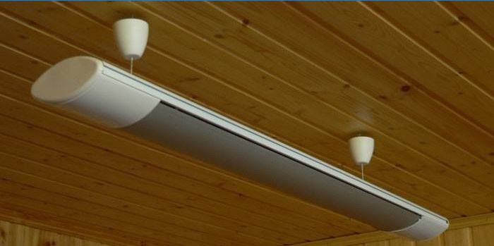 Chauffage infrarouge EcoLine avec système de montage au plafond