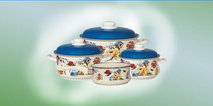 Ensemble de casseroles Cottage, forme d'Emin, METRO
