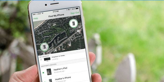 Carte de la région sur un smartphone
