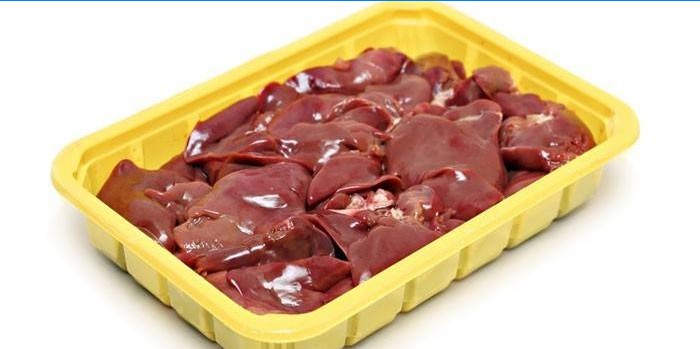 Foie de poulet en plastique