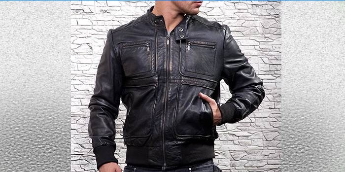 Veste en cuir mode urbaine pour homme