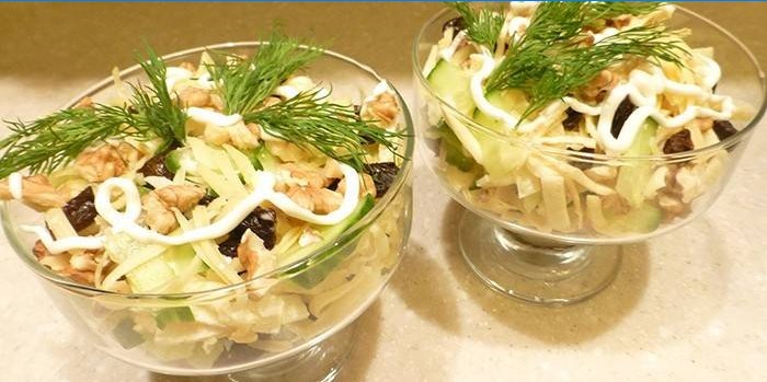 Salades en verre