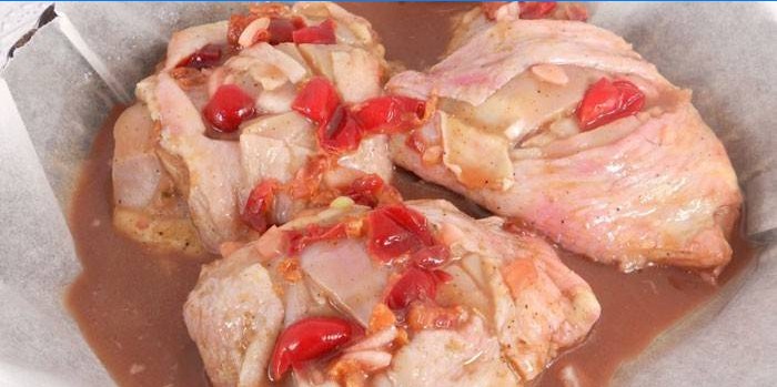 Cuisses de poulet marinées