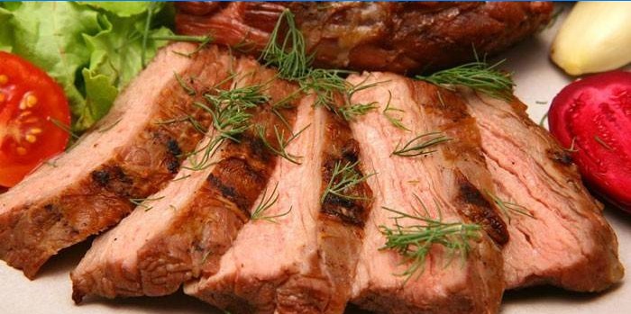 Veau au four tranché