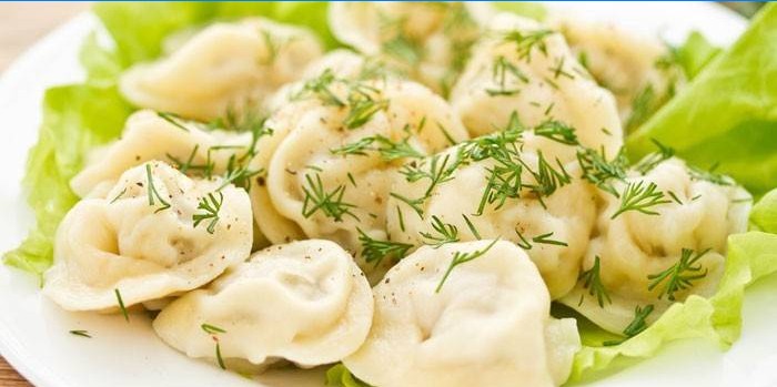 Raviolis bouillis aux herbes