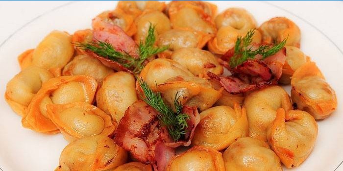 Raviolis frits au bacon