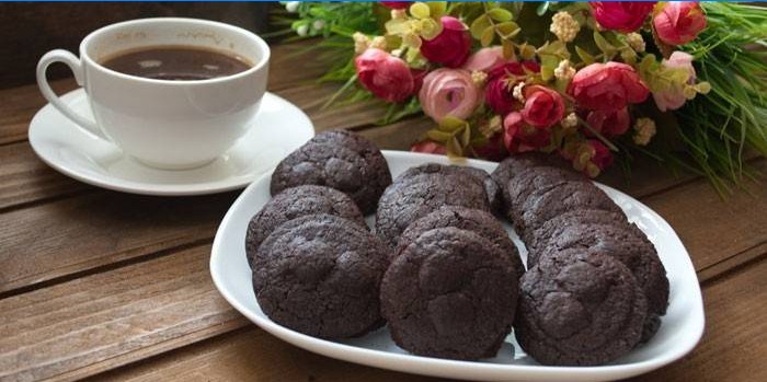 Biscuits sablés au chocolat avec café