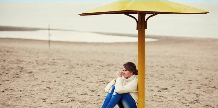 Séance photo sur la plage en automne