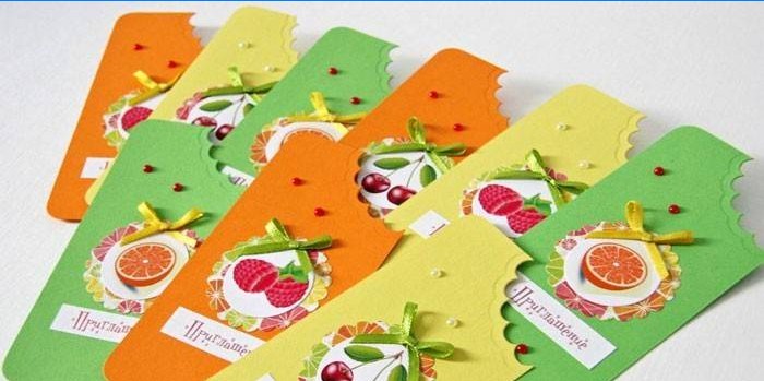 Invitations de fruits et de baies pour les vacances des enfants