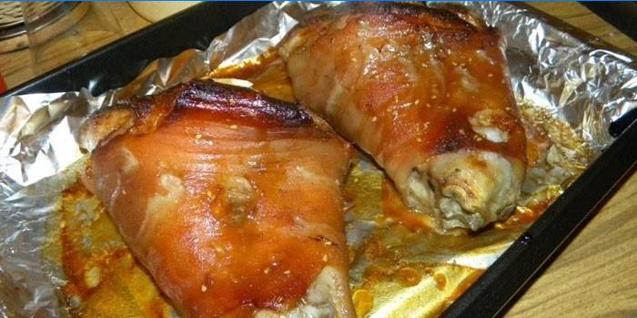 Jarret de porc en papillote