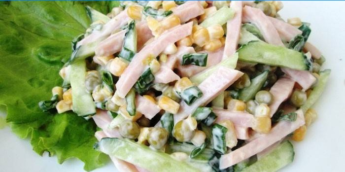 Salade de maïs et jambon