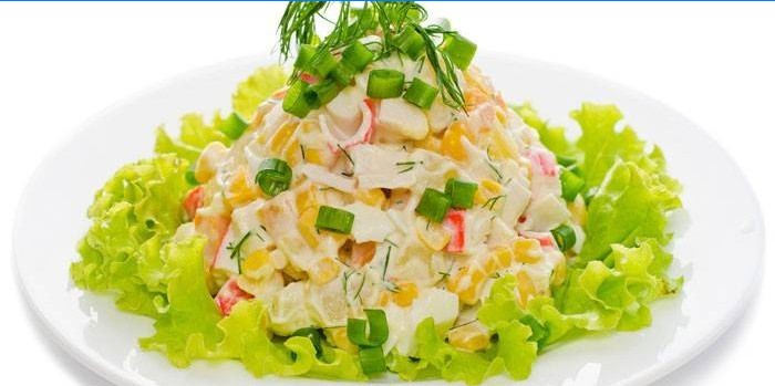 Salade de crabe au maïs