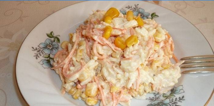 Salade de riz à la viande de poulet