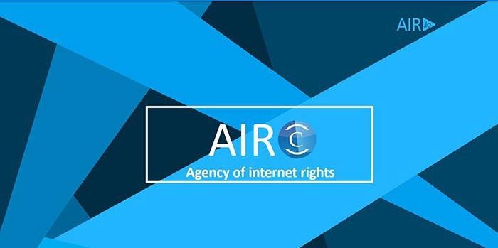 Page de l'Agence de protection des droits sur Internet AIR
