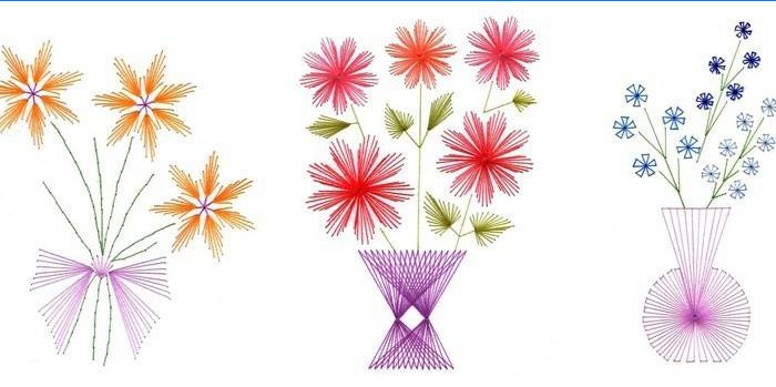 Fleurs dans la technique de l'isonie