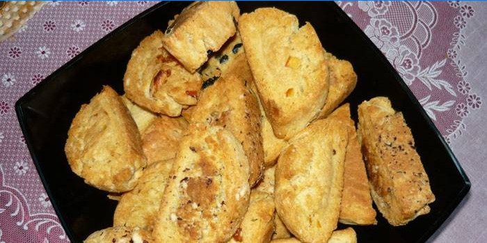 Craquelins de sucre sur une plaque