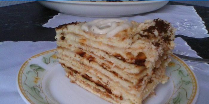 Une tranche de gâteau maison