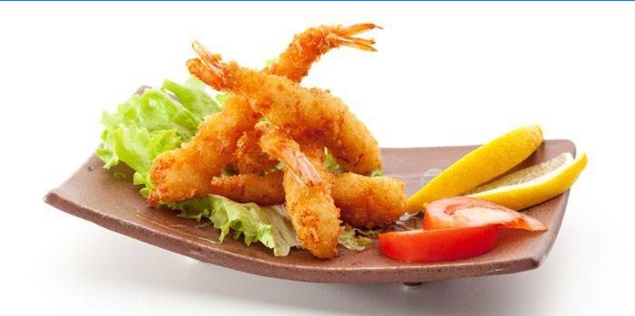 Crevettes frites tempura
