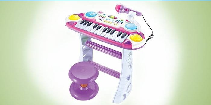 Synthétiseur pour enfants avec microphone et chaise haute