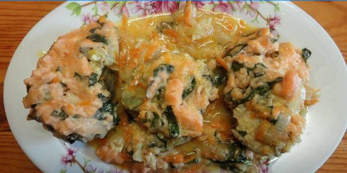Goberge aux légumes et sauce