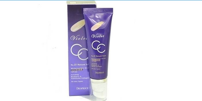 Violet CC crème pour peau normale Deoproce