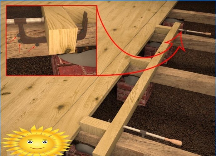 Master class: comment poser un plancher en bois sur des bûches de vos propres mains