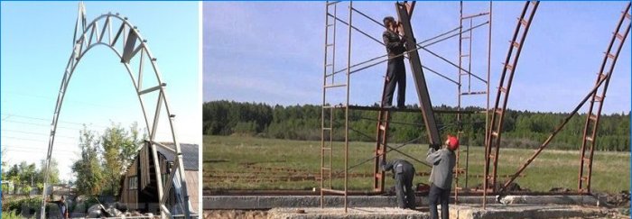 Installation de fermes de hangar