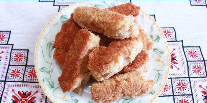 Bâtonnets de crabe frits au fromage