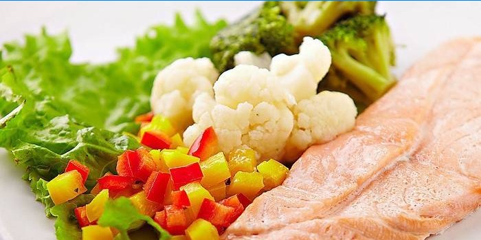 Poisson au brocoli et au chou-fleur